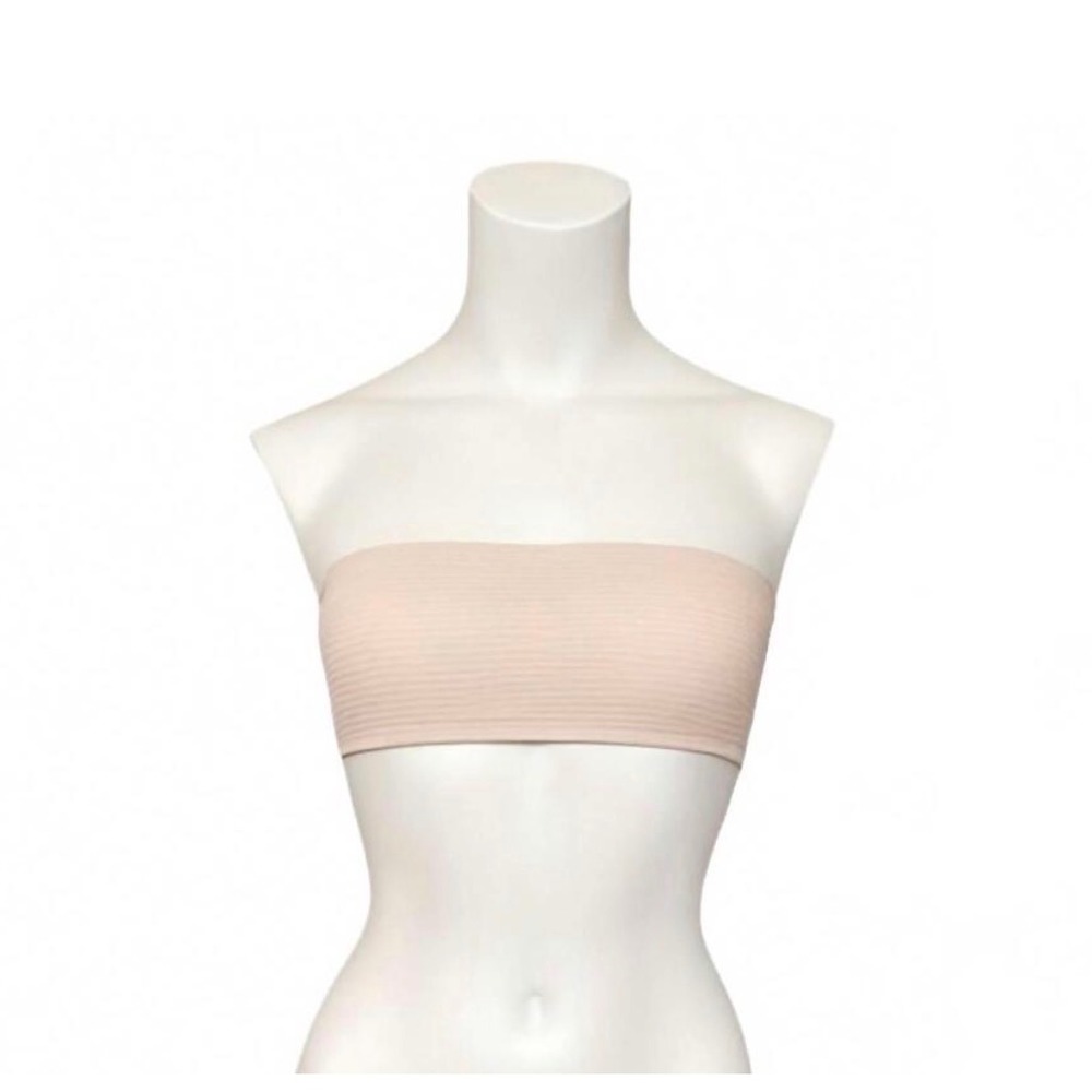 Rumer the Label CASSIDY BANDEAU Top Nude M Ribbed Strapless Swim NWT